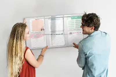 Quadro magnético para escrita notas coloridas