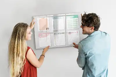 Quadro magnético para escrita notas coloridas
