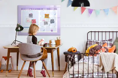 Quadro magnético para escrever planner anual na cor rosa