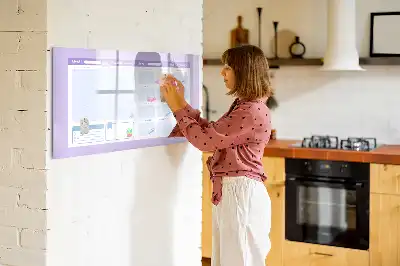 Quadro magnético para escrever planner anual na cor rosa