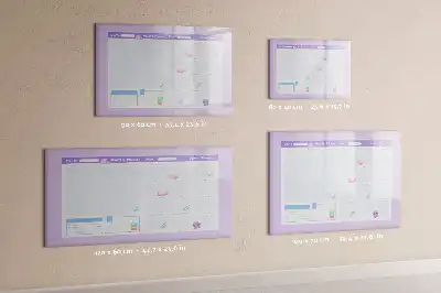 Quadro magnético para escrever planner anual na cor rosa
