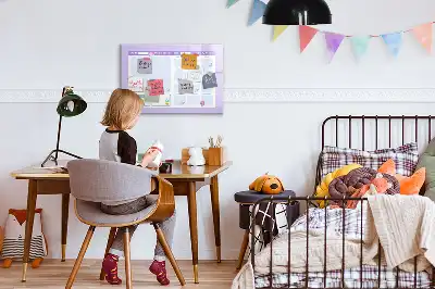 Quadro magnético para escrever planner anual na cor rosa