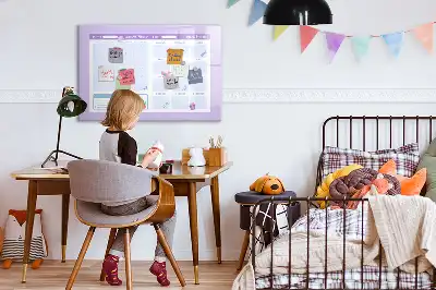 Quadro magnético para escrever planner anual na cor rosa