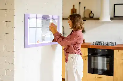 Quadro magnético para desenhar planner anual na cor rosa