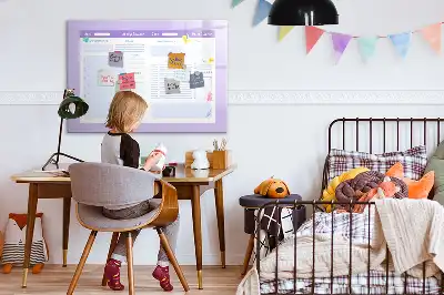 Quadro magnético para desenhar planner anual na cor rosa