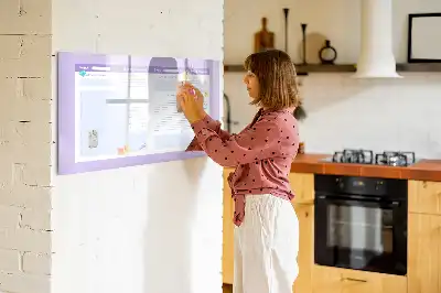 Quadro magnético para desenhar planner anual na cor rosa