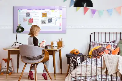 Quadro magnético para desenhar planner anual na cor rosa