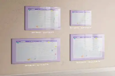 Quadro magnético para desenhar planner anual na cor rosa