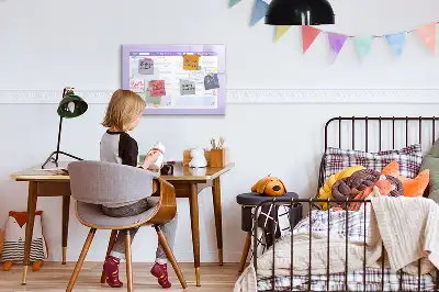 Quadro magnético para desenhar planner anual na cor rosa