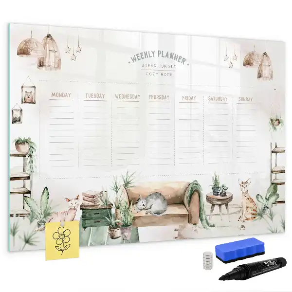 Quadro magnético para desenho planner fofo