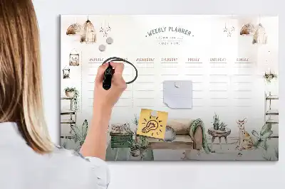 Quadro magnético para desenho planner fofo