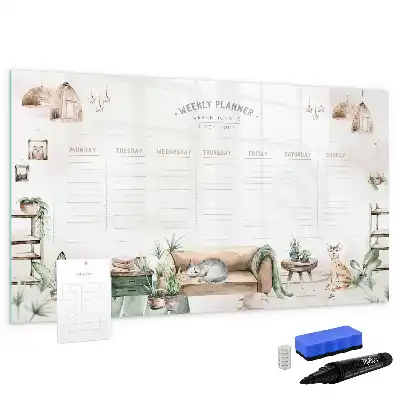 Quadro magnético para desenho planner fofo