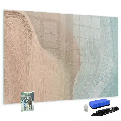 Quadro magnético para escrever estampa de abstração de ondas