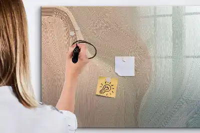 Quadro magnético para escrever estampa de abstração de ondas