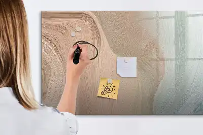 Quadro magnético para escrever estampa de abstração de ondas