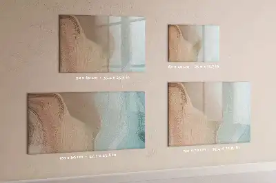Quadro magnético para escrever estampa de abstração de ondas