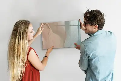 Quadro magnético para escrever estampa de abstração de ondas