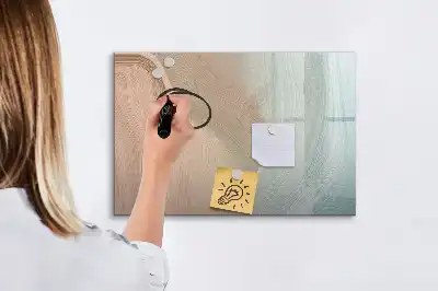 Quadro magnético para escrever estampa de abstração de ondas