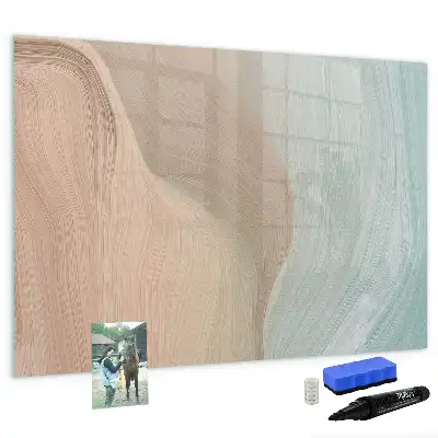 Quadro magnético para escrever estampa de abstração de ondas