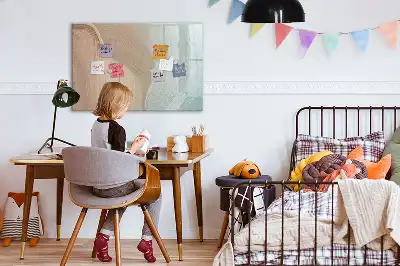Quadro magnético para escrever estampa de abstração de ondas