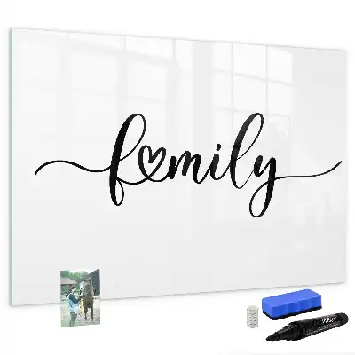 Quadro magnético para escrever tema família