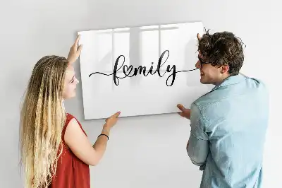 Quadro magnético para escrever tema família