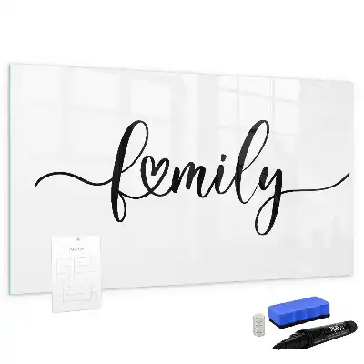 Quadro magnético para escrever tema família