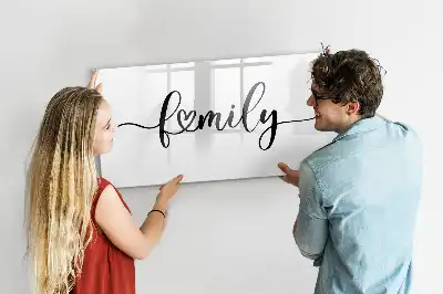 Quadro magnético para escrever tema família