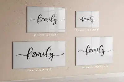 Quadro magnético para escrever tema família