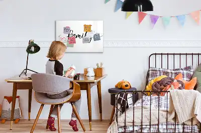 Quadro magnético para escrever tema família