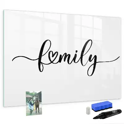 Quadro magnético para escrever tema família