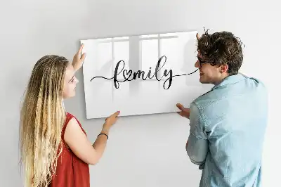 Quadro magnético para escrever tema família
