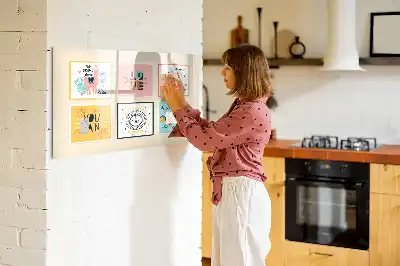 Quadro magnético para desenho com estampa de citação motivacional