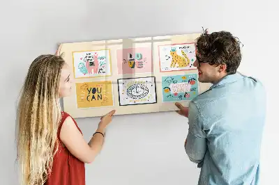 Quadro magnético para desenho com estampa de citação motivacional