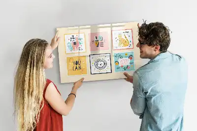 Quadro magnético para desenho com estampa de citação motivacional