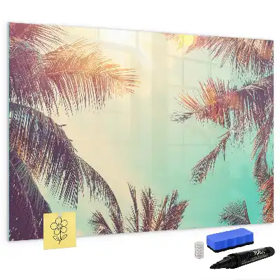 Quadro magnético para desenhar estampa palmeiras tropicais
