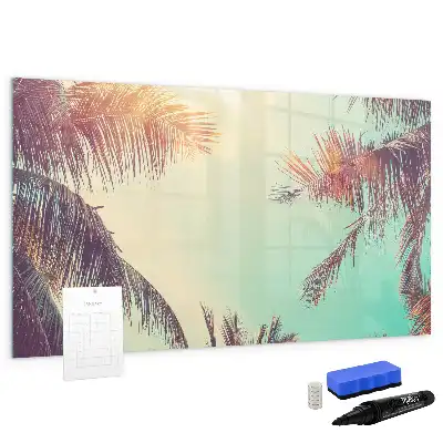 Quadro magnético para desenhar estampa palmeiras tropicais