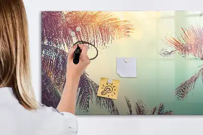 Quadro magnético para desenhar estampa palmeiras tropicais