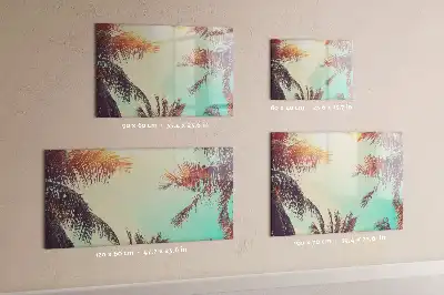 Quadro magnético para desenhar estampa palmeiras tropicais