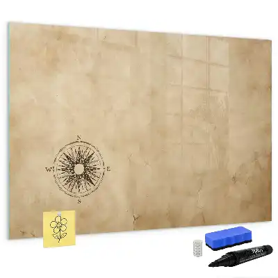 Quadro magnético para escrever modelo bússola