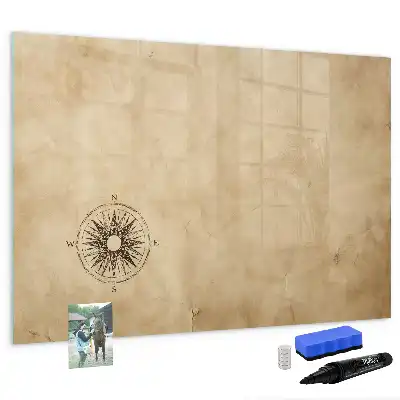 Quadro magnético para escrever modelo bússola