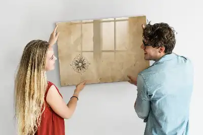 Quadro magnético para escrever modelo bússola
