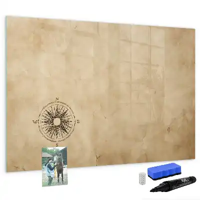 Quadro magnético para escrever modelo bússola