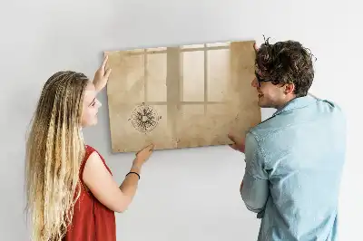 Quadro magnético para escrever modelo bússola