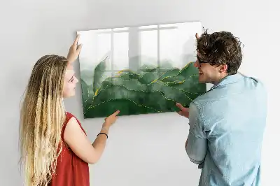 Quadro magnético para escrever estampa de abstração de folha