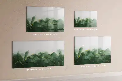 Quadro magnético para escrever estampa de abstração de folha