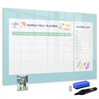 Quadro magnético para desenho planejador de refeições