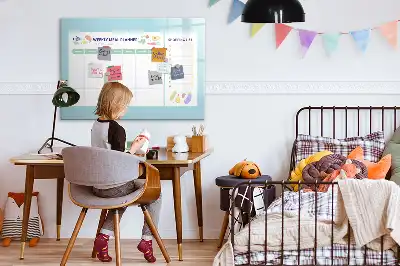 Quadro magnético para desenho planejador de refeições