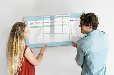 Quadro magnético para desenho planejador de refeições