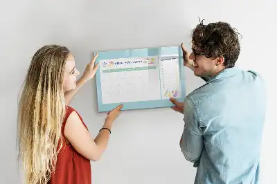 Quadro magnético para desenho planejador de refeições